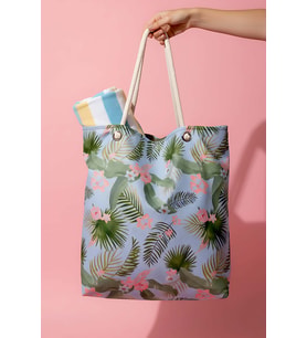 Mavi Tropical Plaj Çantası