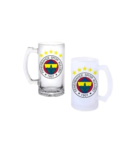 Ghostbastır Design Fenerbahçe Kulplu Bira Bardağı Buzlu veya Şeffaf Seçenekli 0254