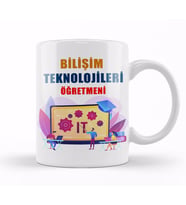 Bilişim Teknolojileri Öğretmeni Kupa Bardak Porselen