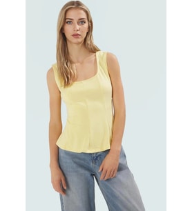 Kadın Fitted Peplum Kolsuz Örme Bluz Seçkin Malzeme Rahat Kullanım Zarifane Tasarım