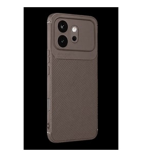 Huawei Honor 600 Auto Focus Karbon Kapak - Gri