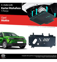 S-Dizayn Opel Mokka Çelik Karter Muhafaza Koruma 2020 Üzeri A+ Kalite