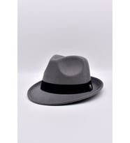 Erkek Gri Keçe Trilby Fötr Şapka