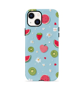 iPhone 15 Plus Vorian Çift Katmanlı MagSafe Kılıf Fruit Confetti Sky