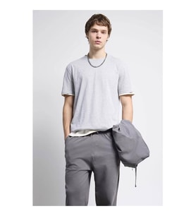 Defacto %100 Pamuk Basic Gri Erkek T-Shirt V7699AZ/GR210