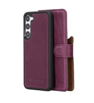 Bouletta Samsung Galaxy S23 Plus Uyumlu Deri Cüzdanlı Kılıf CZ7 (Mor)