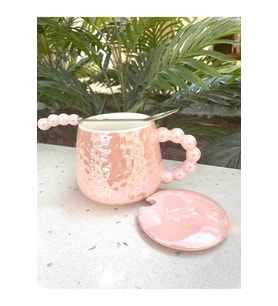 İnci Kupa Mug (Pembe)