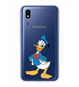 Samsung Galaxy A2 Core  Kapak Donald Duck Tasarımlı Şeffaf Silikon Kılıf