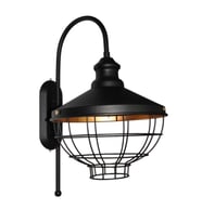 Avonni AP-4106-M1-BSY Siyah Boya Aplik E27 Metal H: 46 cm, WxD: 30x35 cm