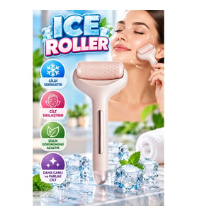 Yüz İçin Soğuk Jel Buz Silindiri – Ergonomik Ice Roller Masaj Aleti