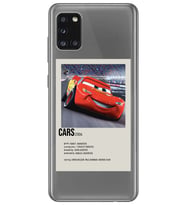 Samsung Galaxy A31 Uyumlu Cars Mcqueen Desenli Şeffaf Telefon Kılıfı