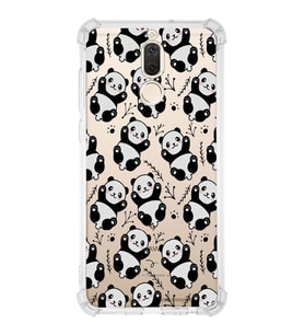 Huawei Mate 10 Lite  Köşe Korumalı Antişok Kapak Panda Tasarımlı Şeffaf  Kılıf