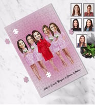 Kişiye Özel Bride To Be Bekarlığa Veda Karikatürlü A4 99 Parça Puzzle Mod1