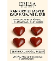 Sertifikalı Kan Kırmızı Jasper Kalp Masaj ve El Taşı – Güç, Kararlılık ve Enerji Dengeleyici Kristal (Çok Renkli)
