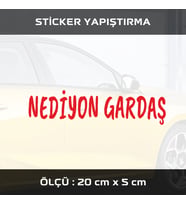 nediyon gardaş etiket sticker - 2 adet çıkartma araba motosiklet kask atv tablet pc buzdolabı otomobil bilgisayar uyumlu