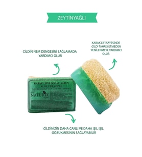 Kabak Lifli Zeytinyağlı Sabun Nemlendirici Arındırıcı Peeling Etkili 130 Gr