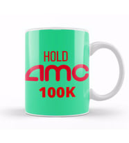 AMC DAY Stock TO THE MON HOLD 100K Kupa Bardak Porselen