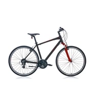 Carraro Sportive 224 28' Jant V-fren 24 Vites Erkek Şehir Bisikleti 56CM Siyah Kırmızı