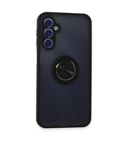 Samsung Galaxy M34 5g Kılıf Montreal Yüzüklü Silikon Kapak - Siyah
