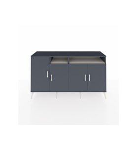 Kronos Konsol 6 Raflı 4 Kapaklı 176x59x99 Antrasit-Antrasit/Aytaşı