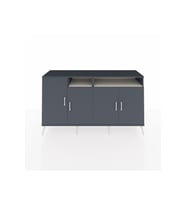 Kronos Konsol 6 Raflı 4 Kapaklı 176x59x99 Antrasit-Antrasit/Aytaşı