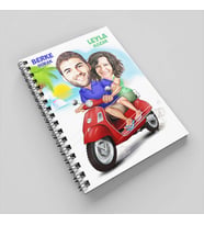 Motorum Sen ve Ben Karikatürlü Defter