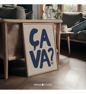Ça Va Fransız Tipografi Duvar Sanatı