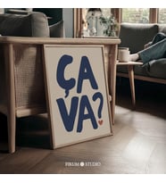 Ça Va Fransız Tipografi Duvar Sanatı