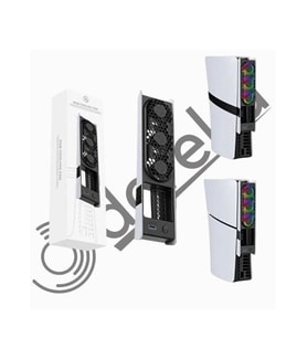 PS5 Uyumlu RGB Soğutucu Fan + 2 Adet Kılıf + 4'lü Analog Koruyucu Set
