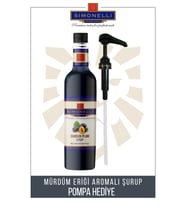 Kahve ve Kokteyl Şurubu Mürdüm Eriği Aromalı 70 CL + POMPA Simonelli