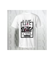 Live Wild Enjoy Your Life Baskılı Unisex Yarım Kollu Bisiklet Yaka %100 Pamuk Oversize T-shirt (Beyaz)