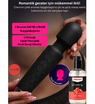 250 ml Çilek Aromalı Kayganlaştırıcı Jel + Güçlü Titreşimli Masaj Wand ve Orgazm Vibratörü
