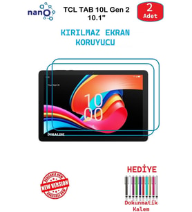 TCL TAB 10L Gen 2 10.1" İçin Nano Ekran Koruyucu 9h Esnek 2 ADET