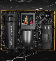 Öğretmenler Gününe Özel Siyah Kupa & 400 ML Exclusive Çelik Termos & Fotoğraf Çerçevesi & French Press