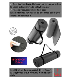 Özel Seri Su Geçirmez Taşıma Askılı Çift Taraflı Kamp Zemin Çadır Uyku Matı Yoga Yer Minderi 10 Mm