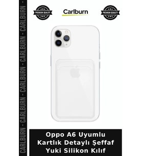 Oppo A6 Uyumlu Kartlık Detaylı Şeffaf Yuki Silikon Kılıf Arka Koruyucu Mobil Parça Cep Telefonu