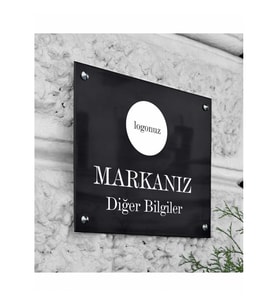 Ofis tabelası pleksi siyah