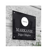 Ofis tabelası pleksi siyah
