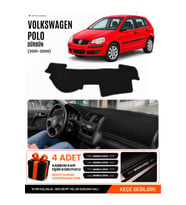 VOLKSWAGEN POLO DÜRBÜN (2001-2009) Uyumlu Torpido Örtüsü Torpido Kılıfı - Siyah