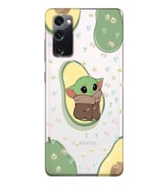 Samsung Galaxy S20 FE Uyumlu Baby Yoda Desenli Şeffaf Telefon Kılıfı