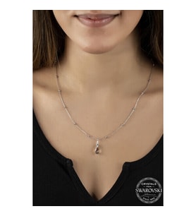 Crystal Ametist Taşlı 925 Ayar Gümüş Kadın Kolye