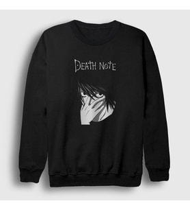 Presmono Unisex Siyah L Anime Death Note Sweatshirt 129547tt