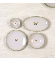 GÜRAL PORSELEN Flora Green 12 Parça 4 Kişilik Yemek Takımı 4883