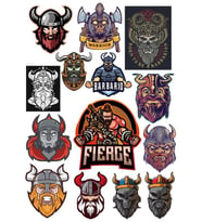 Vikingler Sticker Set-2 14 Parça Telefon, Tablet, Defter, Laptop Sticker
