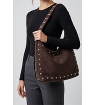 Riva Stud Hobo Süet Kadın El, Omuz Çanta