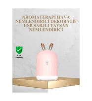 Tavşan Kulak Tasarımlı 200 ml USB Aroma Difüzör ve Hava Nemlendirici