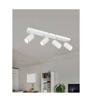 Mylights Dörtlü Led Spot Tavan Plofonyer Hareketli Başlık Beyaz 4lü Tavan Avize Tasarruflu