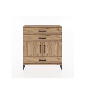 Arges Şifonyer 2 Raflı 3 Çekmeceli 2 Kapaklı 88x30x96 Çam-Çam