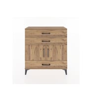 Arges Şifonyer 2 Raflı 3 Çekmeceli 2 Kapaklı 88x30x96 Çam-Çam