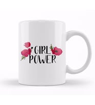 Girl Power Inspiration Positive Girly Quote Artwork Kupa Bardak Porselen